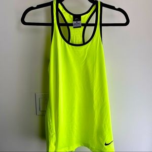 Fluorescent yellow Nike dri-fit tank